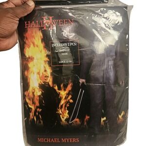 Halloween II Michael Myers Kids Costume Large 12-14‎ Mask Jumpsuit Horror Movie